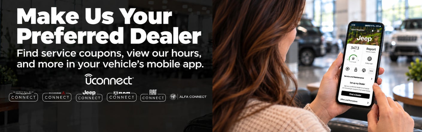uconnect® make us your preferred dealer | Bruner Chrysler Dodge Jeep Ram in Stephenville TX