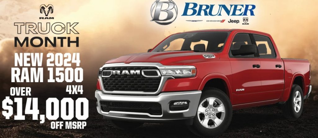 Ram Truck Month - new 2024 Ram 1500 4x4 is over $14,000 off MSRP