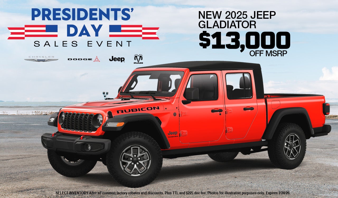 $13,000 OFF New 2025 JEEP GLADIATOR