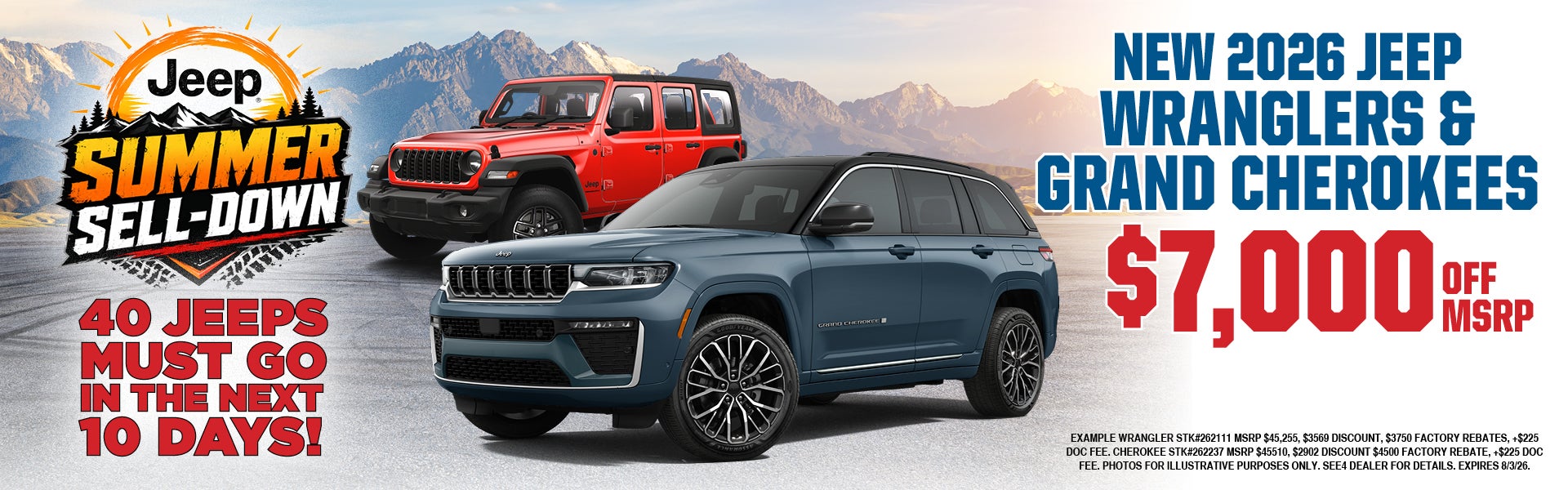 New 2026 Wranglers and Grand Cherokees 