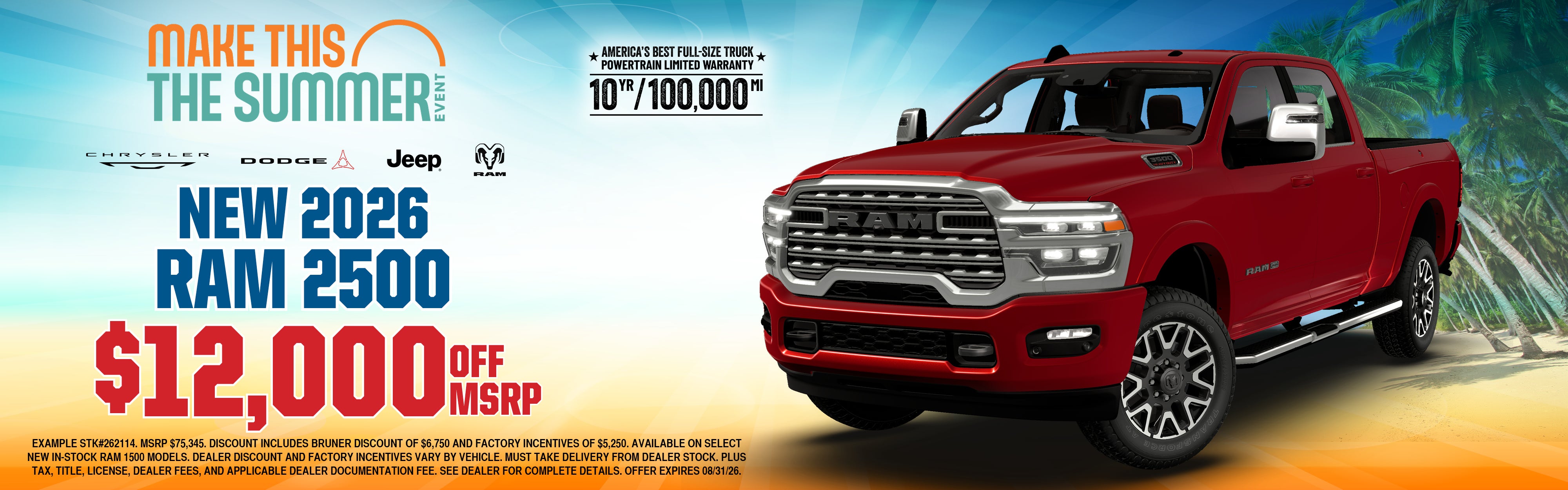 RAM 2500 — $12,000 OFF MSRP
