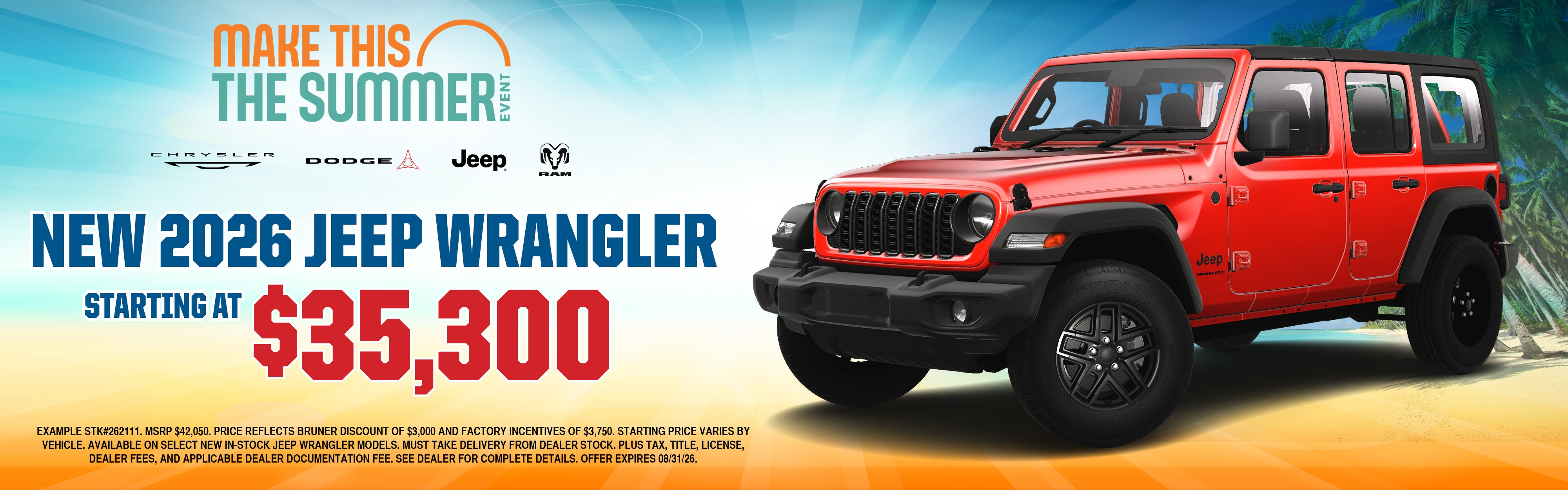 Jeep Wrangler — Starting at $35,300