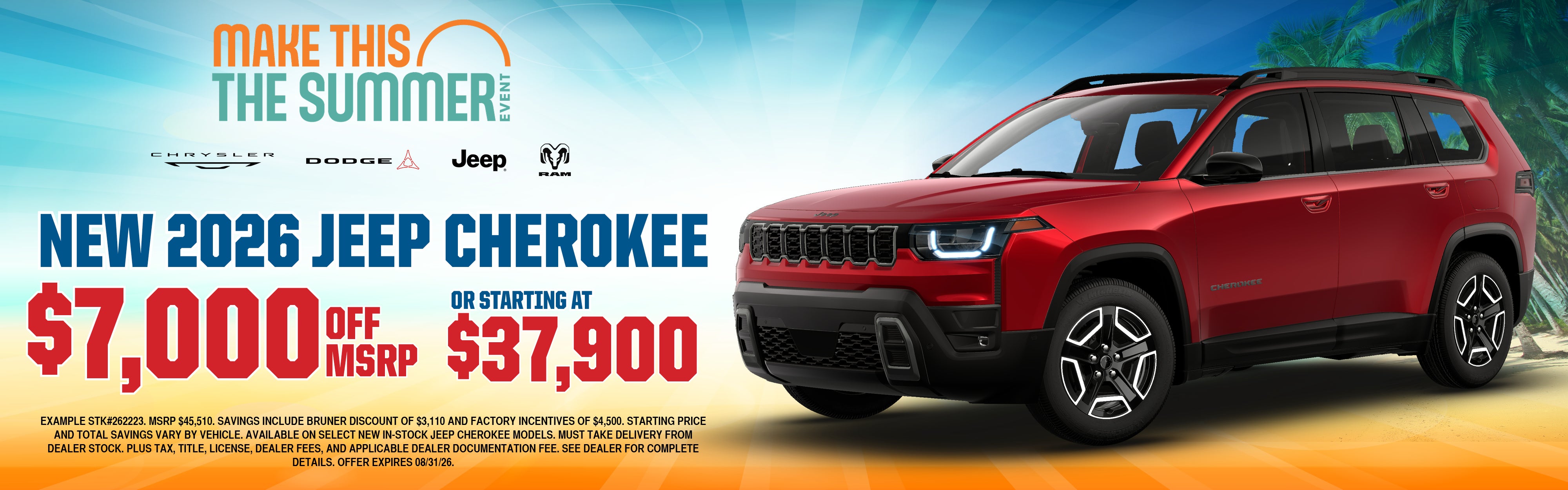 Jeep Cherokee — $7,000 OFF MSRP or Starting at $37,900