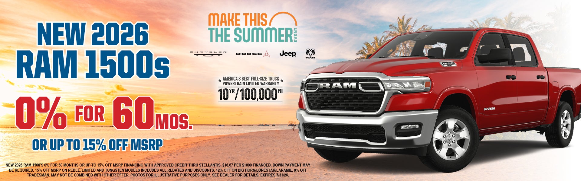 New 2026 Ram 1500’s 0% for 60 months